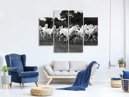 5-piece-canvas-print-the-mustang-herd