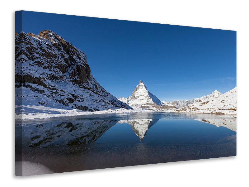 5-piece-canvas-print-the-riffelsee-on-matterhorn