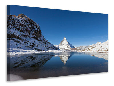 3-piece-canvas-print-the-riffelsee-on-matterhorn