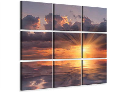 4-piece-canvas-print-thrilling-sunset