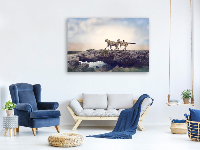 panoramic-canvas-print-two-cheetahs