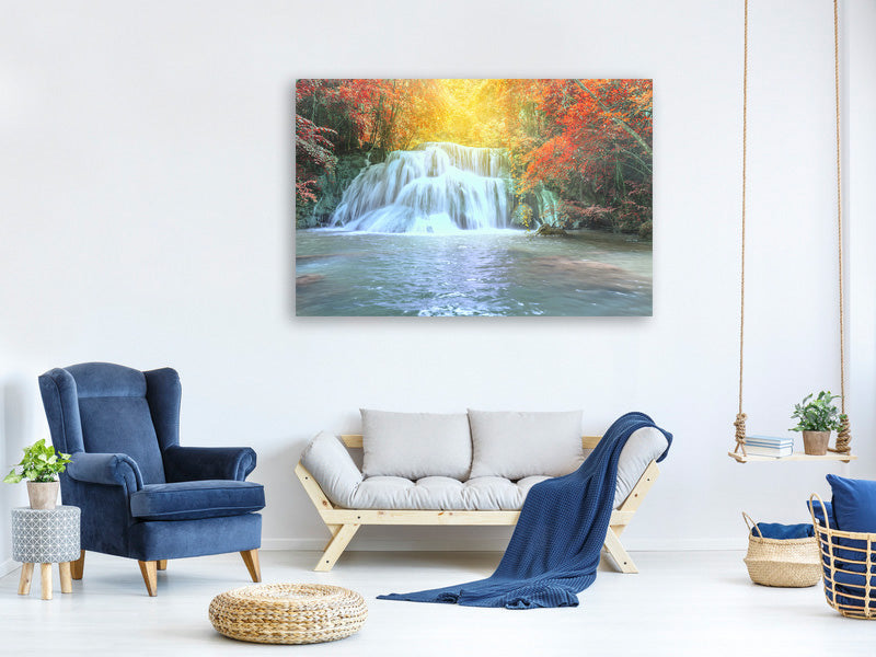 5-piece-canvas-print-waterfall-in-light