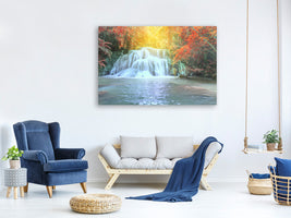 panoramic-3-piece-canvas-print-waterfall-in-light