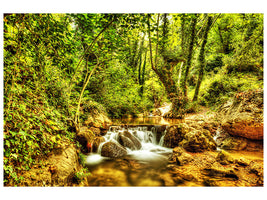 modern-4-piece-canvas-print-waterfall-in-the-forest