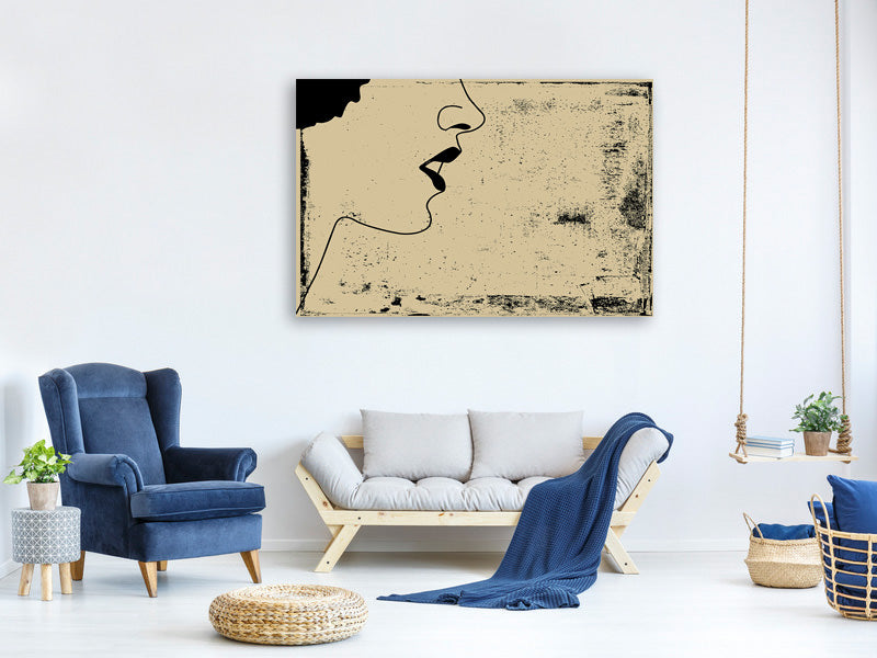 5-piece-canvas-print-woman-portrait-in-grunge-style