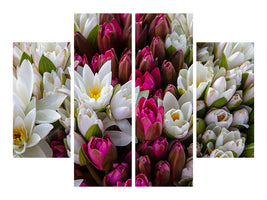 panoramic-canvas-print-a-bouquet-of-water-lilies