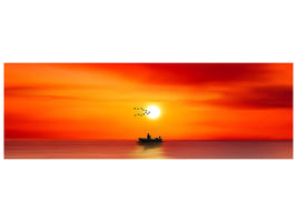 4-piece-canvas-print-a-fisherman-in-the-sunset