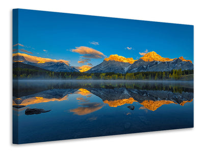 panoramic-canvas-print-a-perfect-morning-in-canadian-rockies