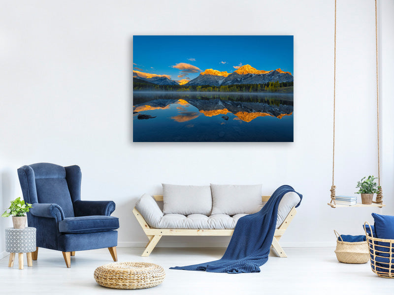 panoramic-canvas-print-a-perfect-morning-in-canadian-rockies