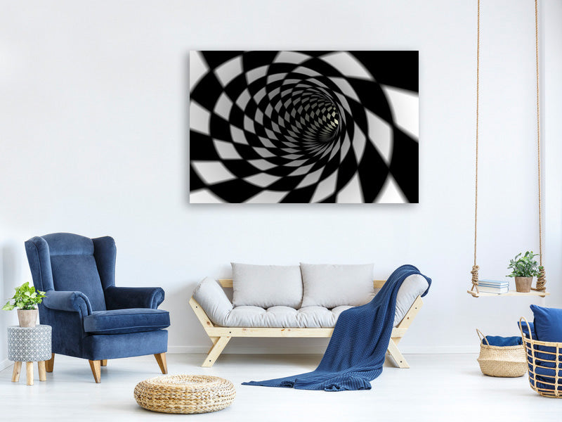 5-piece-canvas-print-abstract-tunnel-black-white