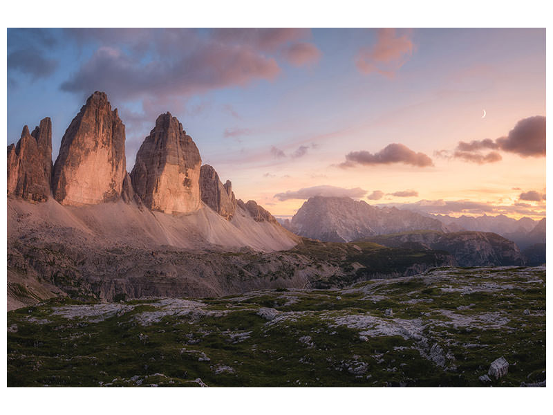 modern-4-piece-canvas-print-an-evening-in-the-dolomites