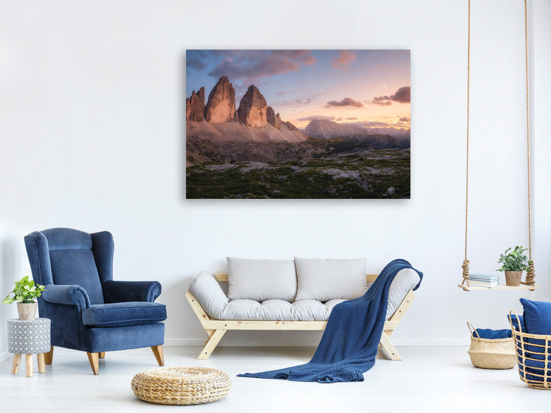 5-piece-canvas-print-an-evening-in-the-dolomites