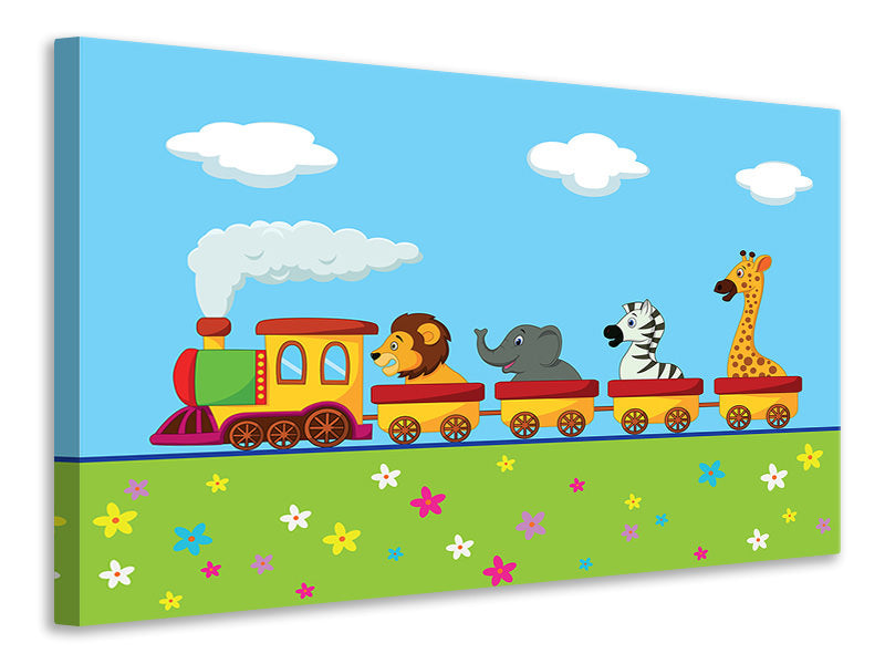 panoramic-3-piece-canvas-print-animal-train