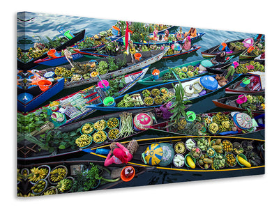 3-piece-canvas-print-banjarmasin-floating-market