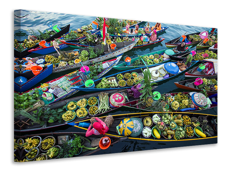 4-piece-canvas-print-banjarmasin-floating-market