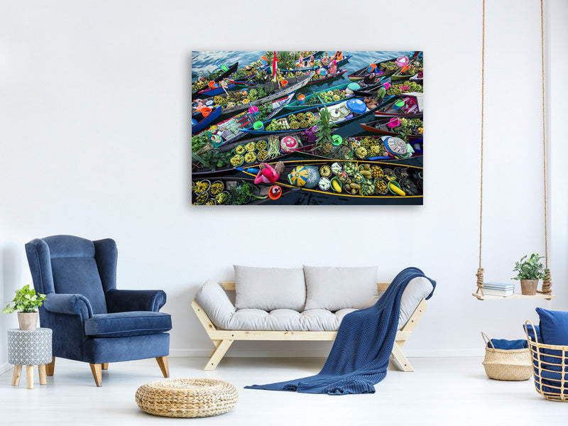 4-piece-canvas-print-banjarmasin-floating-market