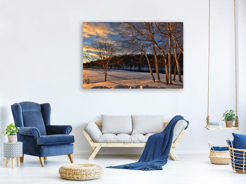 5-piece-canvas-print-birches-in-the-winter