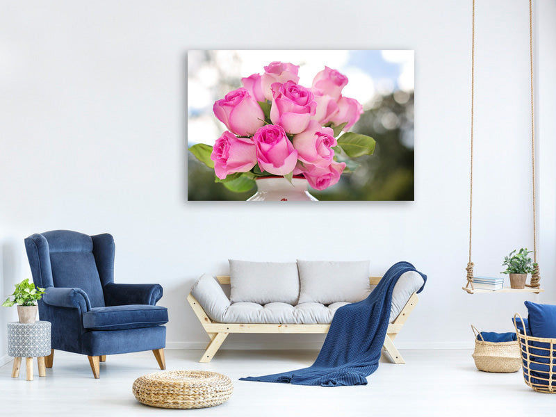 5-piece-canvas-print-bouquet-of-roses-in-pink