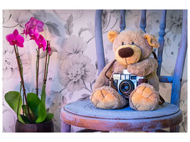 3-piece-canvas-print-camera-teddy-bear