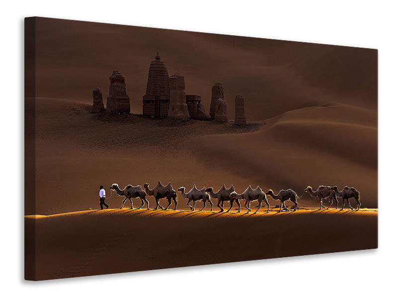5-piece-canvas-print-castle-and-camels