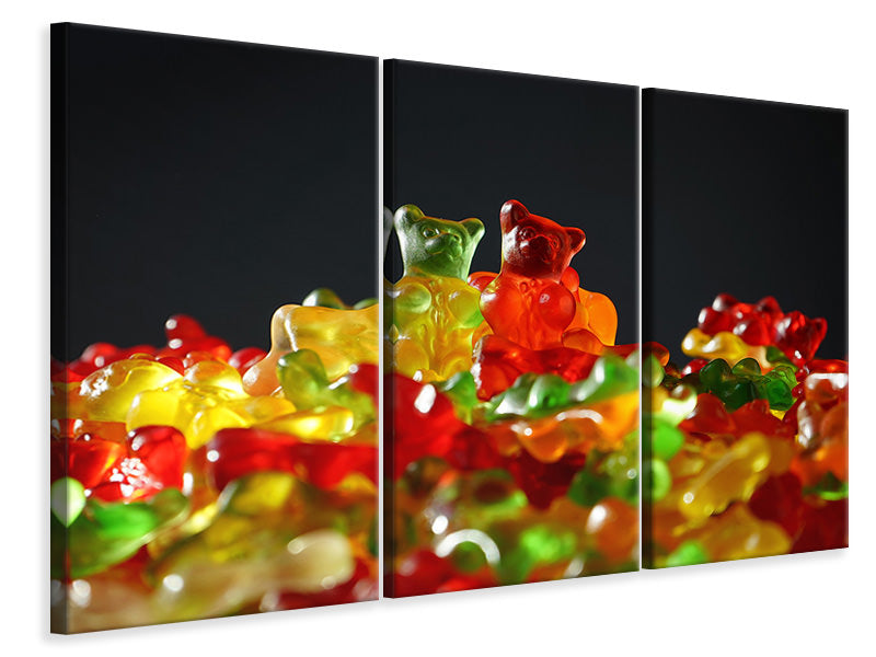 panoramic-3-piece-canvas-print-colorful-gummy-bears