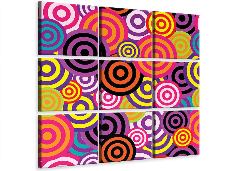 canvas-print-colorful-retro-circles