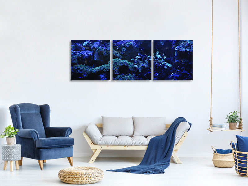 3-piece-canvas-print-coral-reef-in-blue