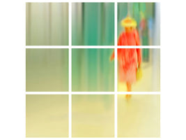 4-piece-canvas-print-dame-in-rot