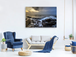 5-piece-canvas-print-evening-mood-at-the-sea