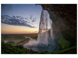 4-piece-canvas-print-evening-mood-at-the-waterfall