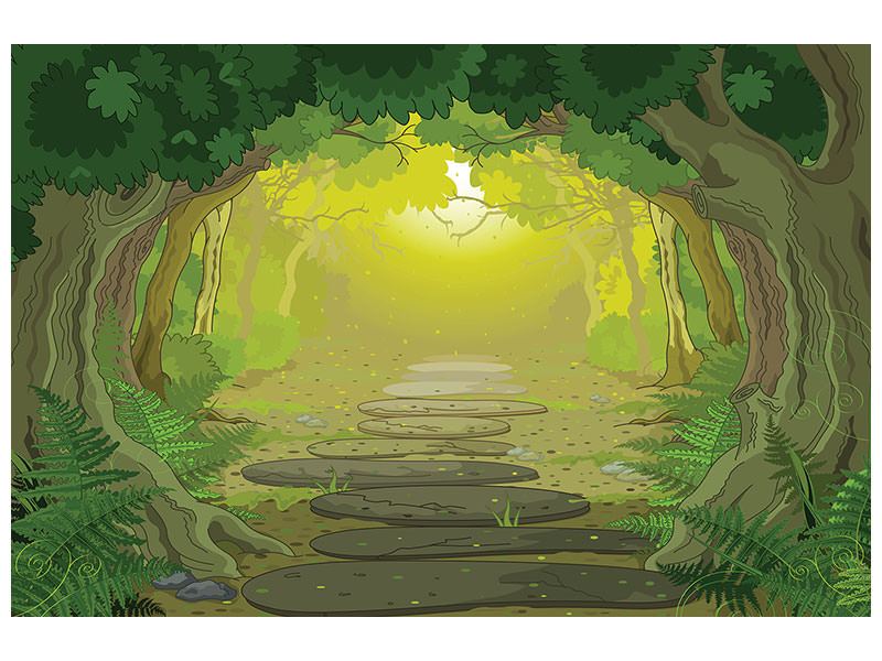 panoramic-3-piece-canvas-print-fairy-tales-forest