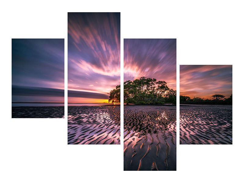 4-piece-canvas-print-fascinating-landscape-by-the-sea
