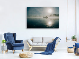 panoramic-3-piece-canvas-print-fisherman-in-the-sunrise
