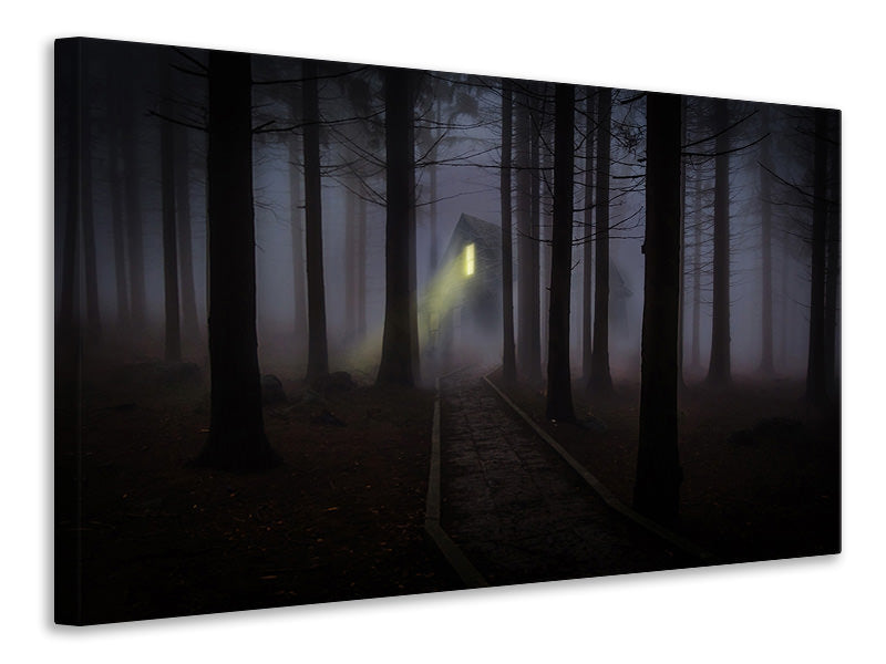 modern-4-piece-canvas-print-fog-in-the-forest