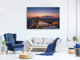 modern-4-piece-canvas-print-frankfurt-skyline-at-sunset