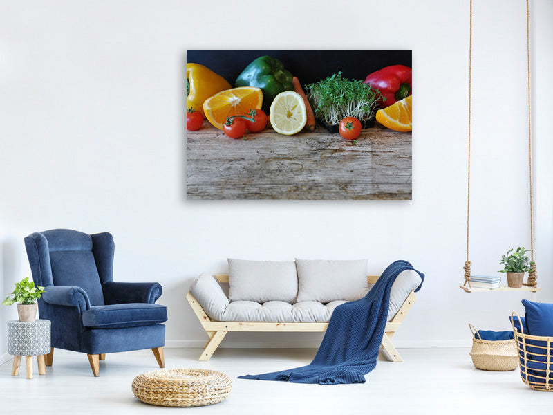 4-piece-canvas-print-fruit-and-vegetables