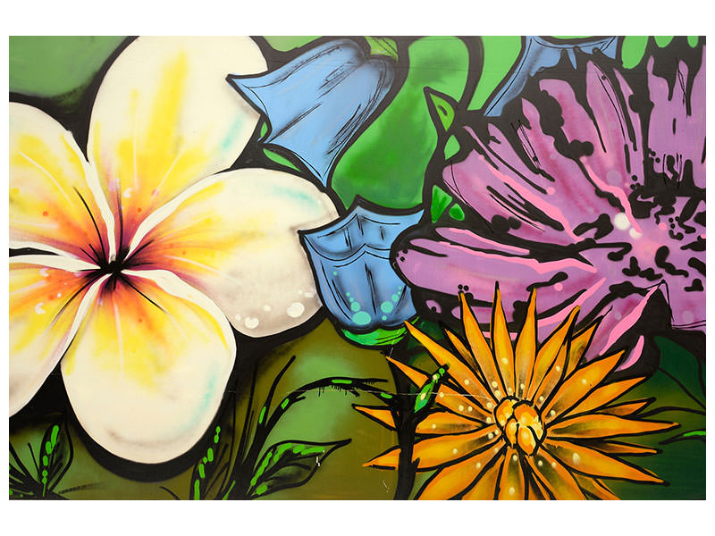 4-piece-canvas-print-graffiti-flowers