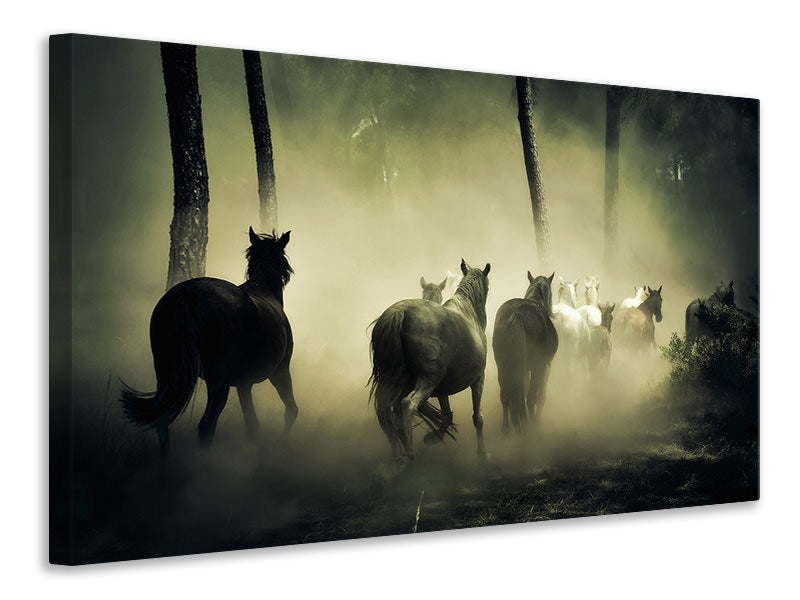 3-piece-canvas-print-horses-in-the-forest