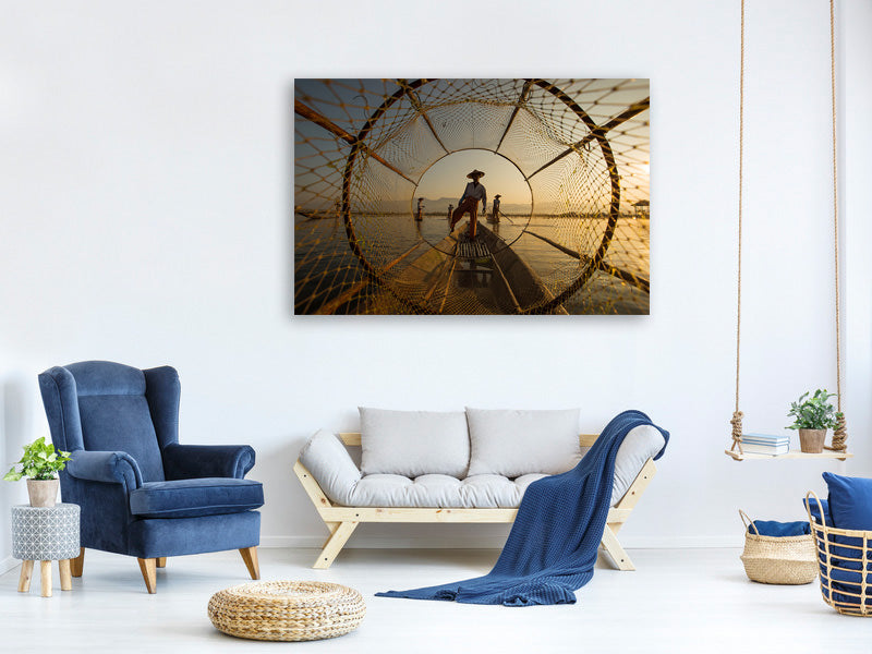 modern-4-piece-canvas-print-inle-fisherman