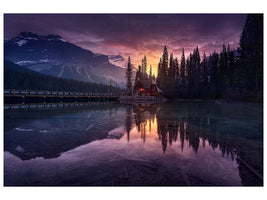 4-piece-canvas-print-lake-house-sunrise