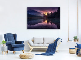 modern-4-piece-canvas-print-lake-house-sunrise