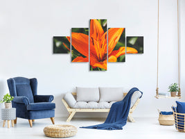 canvas-print-lilies-blossom-in-orange-xl