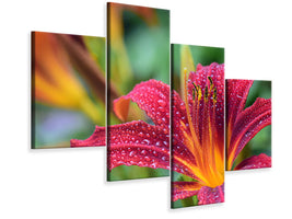 4-piece-canvas-print-lily-flower-in-pink-xl