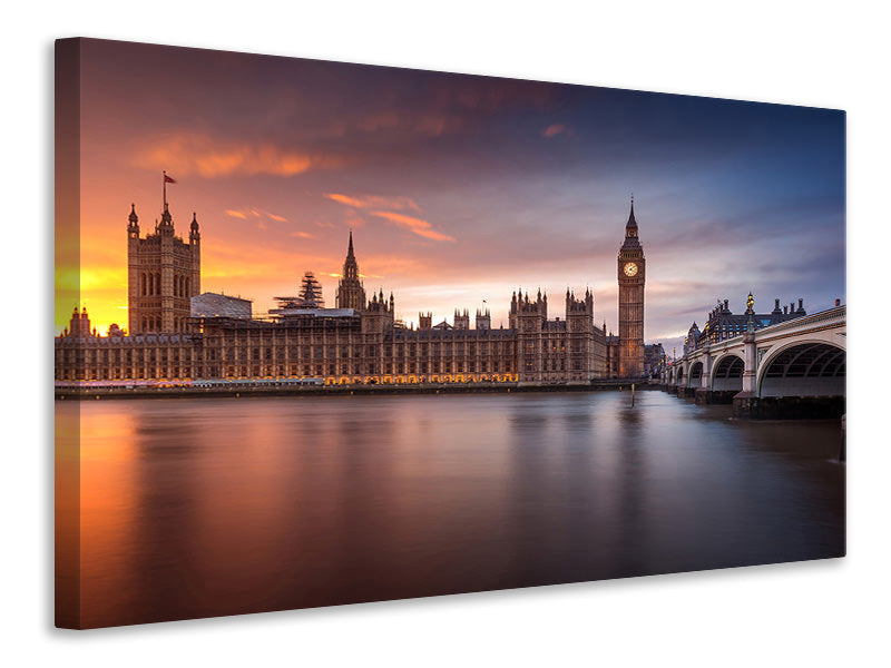 5-piece-canvas-print-london-palace-of-westminster-sunset
