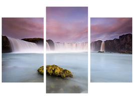 modern-3-piece-canvas-print-godafoss-and-the-moon