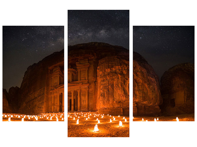 modern-3-piece-canvas-print-petra-by-night
