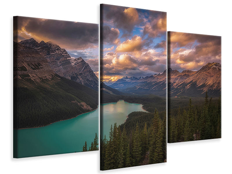 modern-3-piece-canvas-print-peyto-lake-at-dusk
