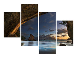 modern-4-piece-canvas-print-cathedral-cove