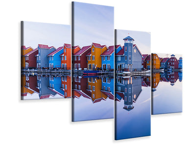 modern-4-piece-canvas-print-colored-homes