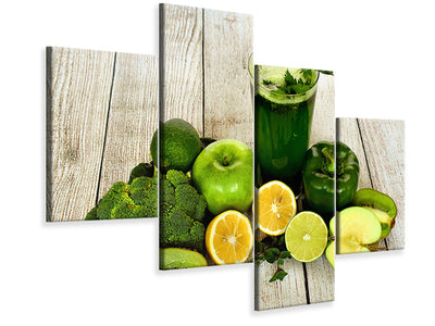 modern-4-piece-canvas-print-ingredients-green-smoothie